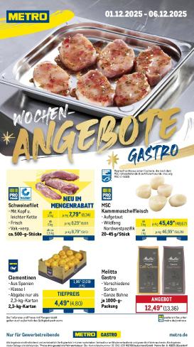 metro - Metro - Wochen-Angebote Gastro-Prospekt gültig vom 01.12. bis 06.12.