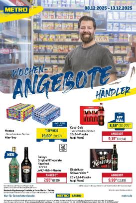 metro - Metro - Wochen-Angebote Händler-Prospekt gültig vom 08.12. bis 13.12.
