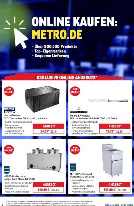 metro - Metro - Online: Wochen-Angebote-Prospekt gültig vom 05.01. bis 11.01.