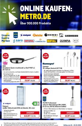 metro - Metro - Online: Wochen-Angebote-Prospekt gültig vom 16.03.2026 bis 22.03.2026