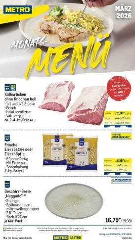 metro - Metro - Monats-Menü-Prospekt gültig vom 01.03.2026 bis 31.03.2026