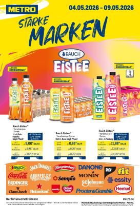 metro - Metro - Starke Marken Prospekt nächste Woche – von Montag 04.05.2026 bis Samstag 09.05.2026