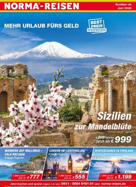 norma - Norma - Reisen Prospekt – von Montag 01.06.2026 bis Dienstag 30.06.2026