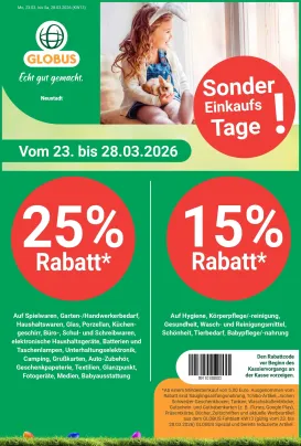 globus - Globus - Neustadt-Prospekt gültig vom 23.03.2026 bis 28.03.2026