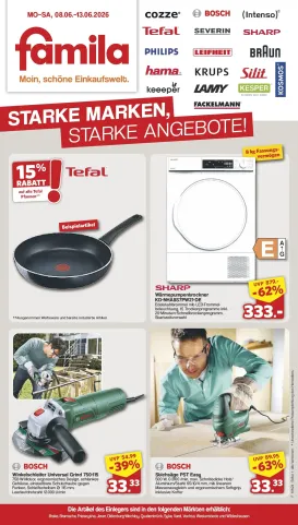 famila-nordwest - Famila Nordwest - Einleger Prospekt – von Montag 08.06.2026 bis Samstag 13.06.2026