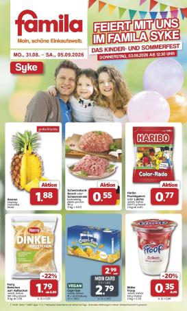 famila-nordwest - Famila Nordwest - Syke Prospekt nächste Woche – von Montag 31.08.2026 bis Samstag 05.09.2026