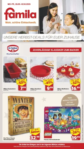famila-nordwest - Famila Nordwest - Einleger Prospekt nächste Woche – von Montag 28.09.2026 bis Freitag 02.10.2026