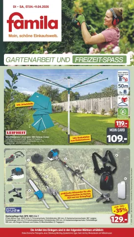 famila-nordwest - Famila Nordwest - Einleger-Prospekt gültig vom 07.04.2026 bis 11.04.2026