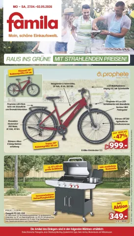 famila-nordwest - Famila Nordwest - Einleger Prospekt – von Montag 27.04.2026 bis Samstag 02.05.2026