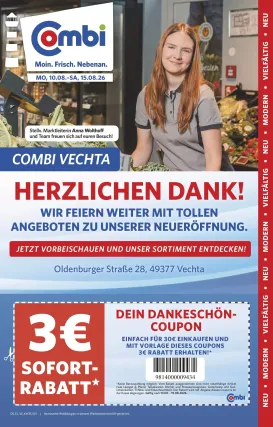 combi - Combi - Coupon Prospekt – von Montag 10.08.2026 bis Samstag 15.08.2026