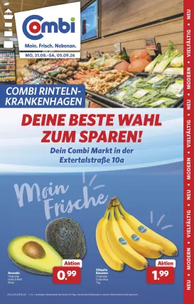combi - Combi Prospekt – von Montag 31.08.2026 bis Samstag 05.09.2026