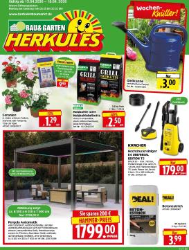 herkules - Herkules - Bau & Garten Prospekt nächste Woche – von Montag 13.04.2026 bis Samstag 18.04.2026