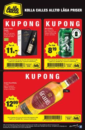 calle - Calle - Svenske kupontilbud tilbudsavis gyldig fra 08.04.2026 til 07.07.2026