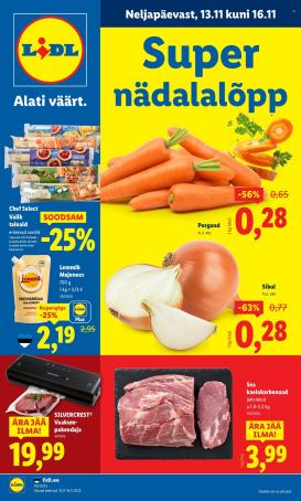 lidl - Lidl kliendileht - Nädalalõpu pakkumised (13.11 - 16.11.2025)