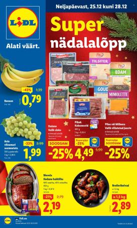 lidl - Lidl kliendileht - Nädalalõpu pakkumised (25.12 - 28.12.2025)