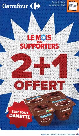 carrefour - Flyer Carrefour - Le Mois Des Supporters pour la semaine prochaine du du mardi 26/05/2026 au du lundi 08/06/2026