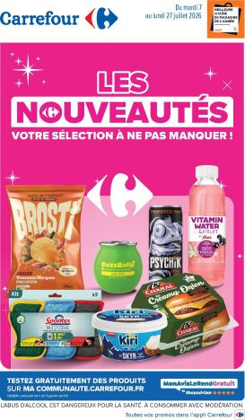 carrefour - Flyer Carrefour - LES NOUVEAUTÉS DE JUILLET pour la semaine prochaine du du mardi 07/07/2026 au du lundi 27/07/2026