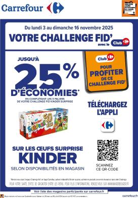 carrefour - Catalogue Carrefour - Votre challenge FID avec le club valable du 03/11 au 16/11