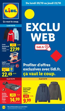 lidl - Catalogue Lidl - Les bonnes affaires Exclu Web valable du 20/10 au 23/10