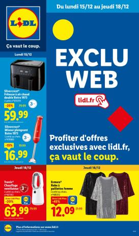 lidl - Catalogue Lidl - Exclu Web valable du 15/12 au 18/12