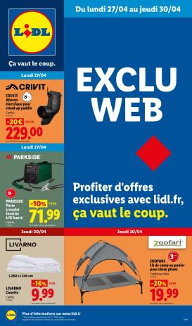 lidl - Current Lidl - Les Exclu Web de la semaine leaflet valid from du lundi 27/04/2026 to de jeudi 30/04/2026