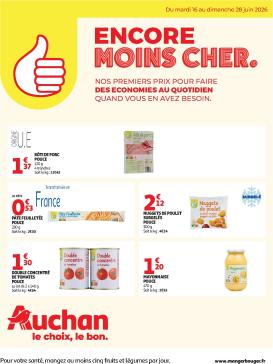 auchan - Current Auchan - Petits prix marque Pouce leaflet valid from du mardi 16/06/2026 to du dimanche 28/06/2026