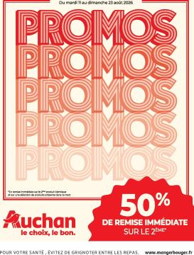 auchan - Flyer Auchan - Les promos du moment pour la semaine prochaine du du mardi 11/08/2026 au du dimanche 23/08/2026