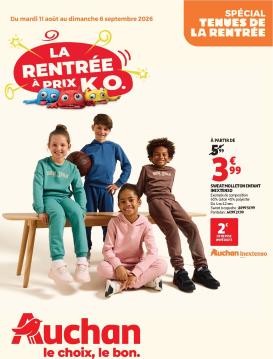 auchan - Flyer Auchan - Vêtements enfants rentrée - Hypermarché pour la semaine prochaine du du mardi 11/08/2026 au du dimanche 06/09/2026