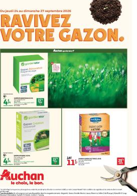 auchan - Prospectus Auchan - Ravivez Votre Gazon valide du de jeudi 24/09/2026 au du dimanche 27/09/2026