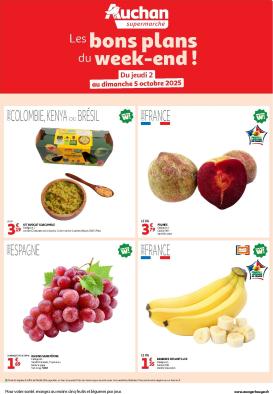 auchan - Catalogue Auchan supermarché - Les bons plans du week-end dans votre super ! valable du 02/10 au 05/10
