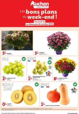 auchan - Catalogue Auchan - Les bons plans du week-end dans votre super valable du 16/10 au 19/10
