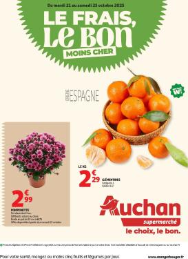 auchan - Catalogue Auchan Supermarché - Le frais, le bon moins cher valable du 21/10 au 02/11