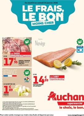 auchan - Catalogue Auchan Supermarché - Frais, bon moins cher valable du 06/01 au 10/01