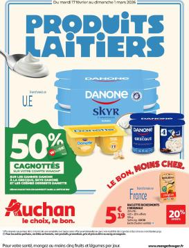 auchan - Catalogue Auchan - Produits laitiers valable du 17/02/2026 au 01/03/2026