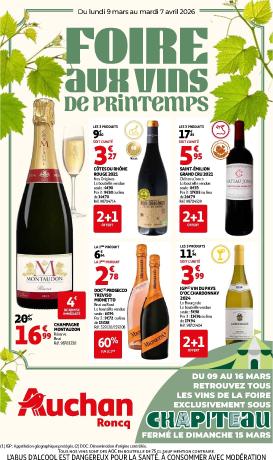 auchan - Catalogue Auchan - Foire aux vins de Printemps valable du 09/03/2026 au 07/04/2026