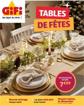 gifi - Catalogue Gifi - Tables de fêtes valable du 18/11 au 30/12