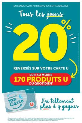 super-u - Current Super U - Ma sélection Carte U Aout leaflet valid from du lundi 03/08/2026 to du dimanche 06/09/2026