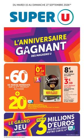 super-u - Flyer Super U pour la semaine prochaine du du mardi 15/09/2026 au du dimanche 27/09/2026