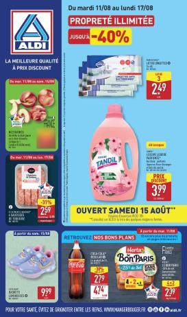 aldi - Prospectus ALDI valide du du mardi 11/08/2026 au du lundi 17/08/2026