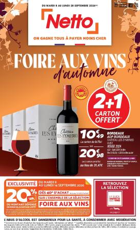 netto - Flyer Netto - Foire aux Vins pour la semaine prochaine du du mardi 08/09/2026 au du lundi 28/09/2026