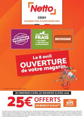 netto - Prospectus Netto - Cessy valide du du mercredi 08/04/2026 au du dimanche 19/04/2026