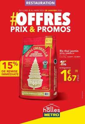 metro - Catalogue Metro - Sélection promos Restauration valable du 05/01 au 28/01