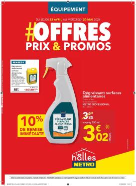 metro - Current Metro - Offres Prix & Promos Equipement leaflet valid from de jeudi 23/04/2026 to du mercredi 20/05/2026