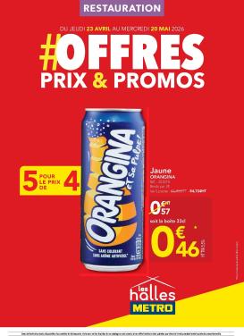 metro - Current Metro - Offres Prix & Promos Restauration leaflet valid from de jeudi 23/04/2026 to du mercredi 20/05/2026