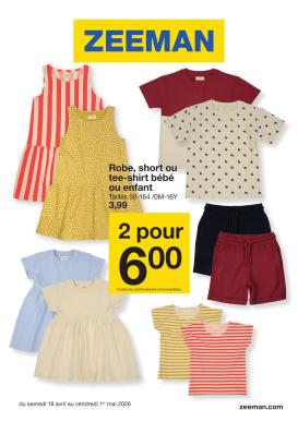 zeeman - Current Zeeman leaflet valid from du samedi 18/04/2026 to du vendredi 01/05/2026