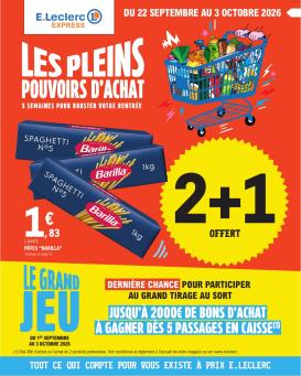 e-leclerc - Current E.Leclerc - Express leaflet valid from du mardi 22/09/2026 to du samedi 03/10/2026