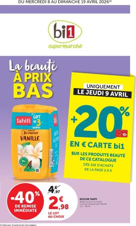 bi1 - Prospectus Bi1 - Supermarché valide du du mercredi 08/04/2026 au du dimanche 19/04/2026