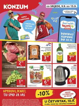 konzum - Novi Konzum katalog od srijede, 09.09.2026 do utorka, 15.09.2026