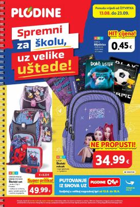 plodine - Aktualni katalog Plodine - Škola od četvrtka, 13.08.2026 do srijede, 23.09.2026