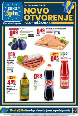 eurospin - Novi Eurospin - Novo otvorenje - Pula katalog od četvrtka, 06.08.2026 do utorka, 11.08.2026